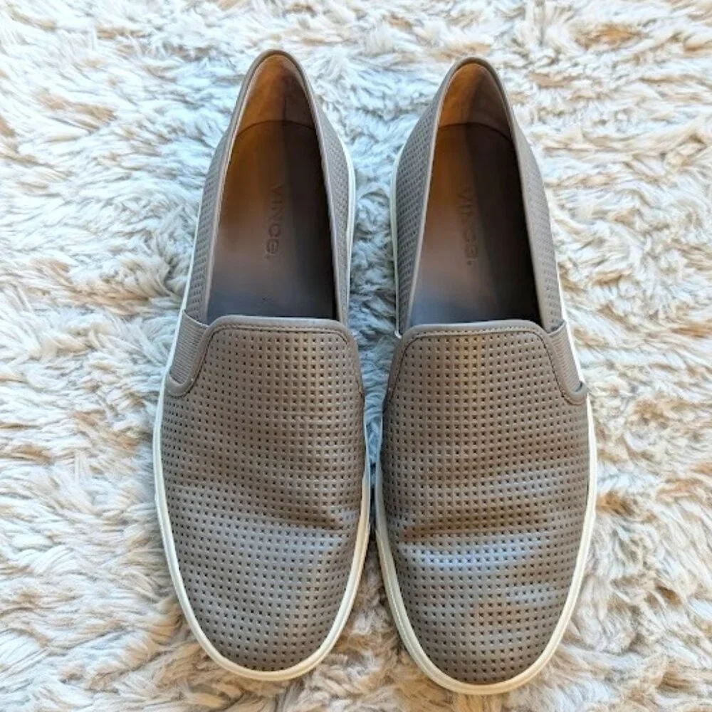 VINCE Blair Perforated Suede Sneaker size 6.5 - Picture 2 of 8